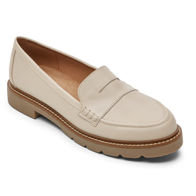  Rockport Mocasines con cadena Kacey para mujer, Cuero Blanco :  Ropa, Zapatos y Joyería